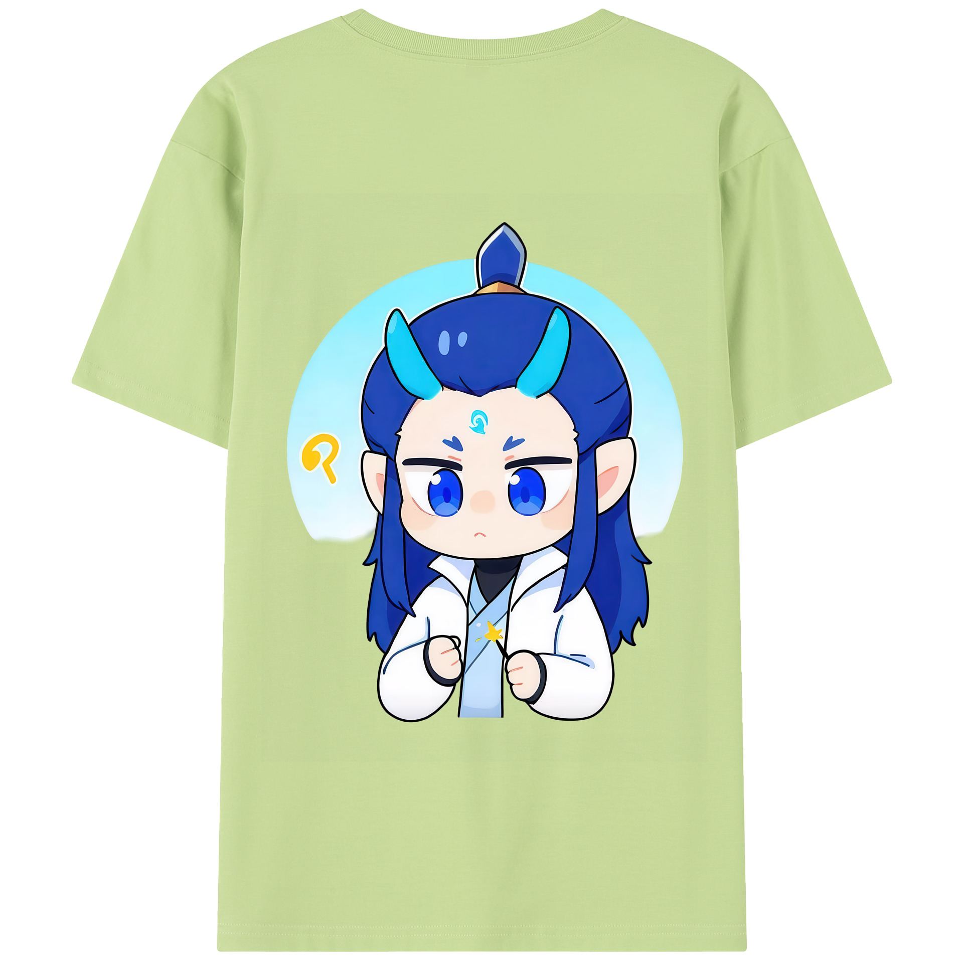 （画像用） Ne Zha 2 ナタ 魔童の大暴れ 綿100％半袖Tシャツ（背面プリント）
